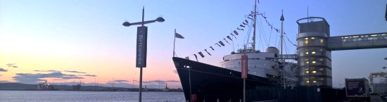 Royal Yacht Britannia - Thrive for Business - Inksters - At sunset